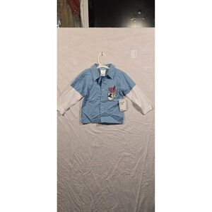 light blue short-sleeve, White long Sleeve boys' shirt from the brand Coney Isle